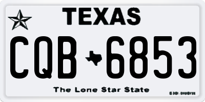 TX license plate CQB6853