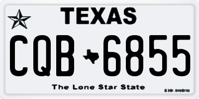 TX license plate CQB6855