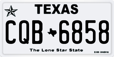 TX license plate CQB6858