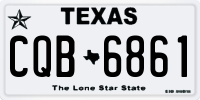 TX license plate CQB6861