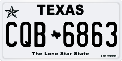 TX license plate CQB6863