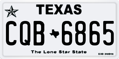 TX license plate CQB6865