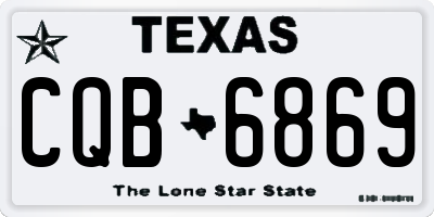 TX license plate CQB6869