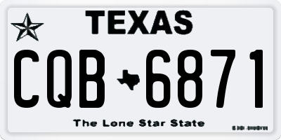 TX license plate CQB6871