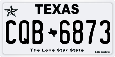 TX license plate CQB6873