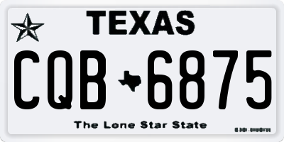 TX license plate CQB6875