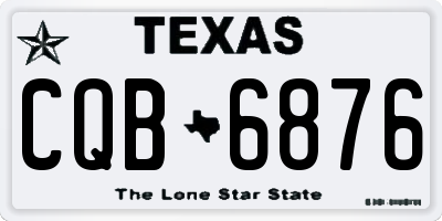 TX license plate CQB6876