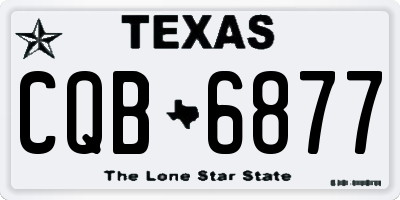 TX license plate CQB6877