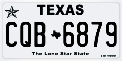 TX license plate CQB6879