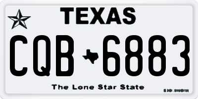 TX license plate CQB6883