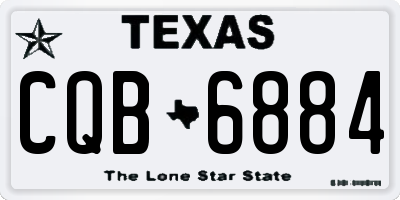 TX license plate CQB6884