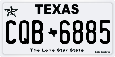 TX license plate CQB6885