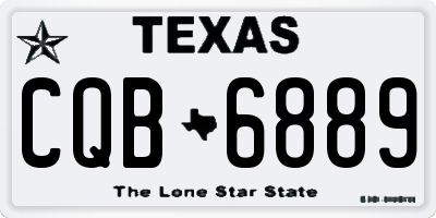 TX license plate CQB6889