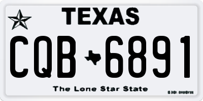 TX license plate CQB6891