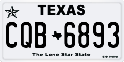 TX license plate CQB6893