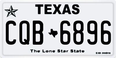 TX license plate CQB6896