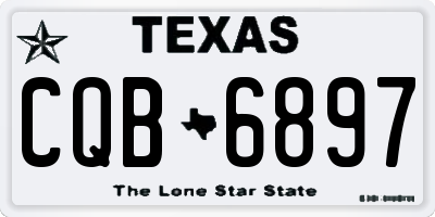 TX license plate CQB6897