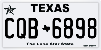 TX license plate CQB6898