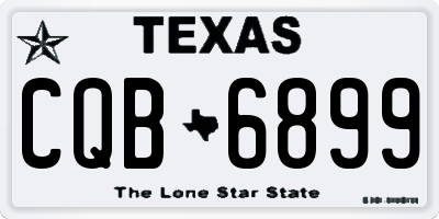 TX license plate CQB6899