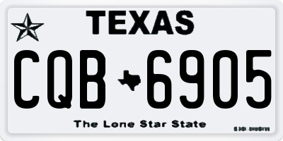 TX license plate CQB6905