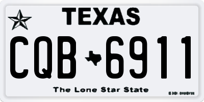 TX license plate CQB6911