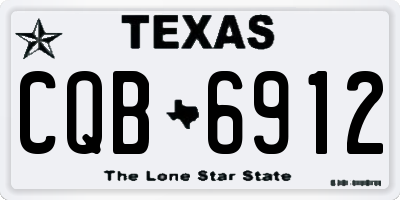 TX license plate CQB6912