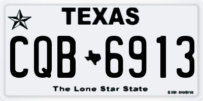 TX license plate CQB6913