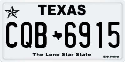 TX license plate CQB6915