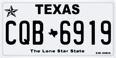 TX license plate CQB6919