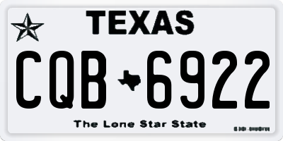 TX license plate CQB6922