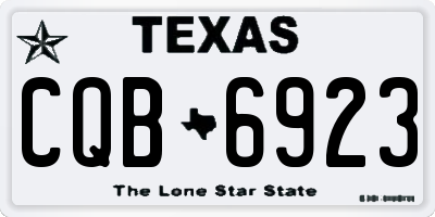 TX license plate CQB6923