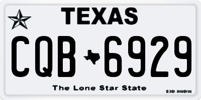 TX license plate CQB6929