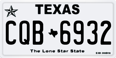 TX license plate CQB6932