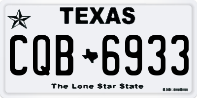 TX license plate CQB6933