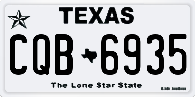TX license plate CQB6935
