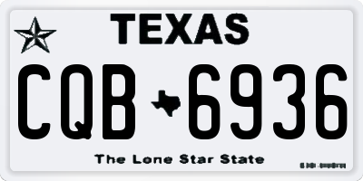 TX license plate CQB6936