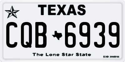 TX license plate CQB6939