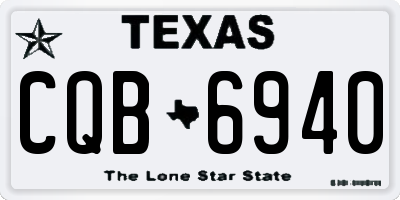 TX license plate CQB6940