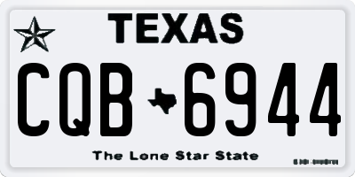 TX license plate CQB6944