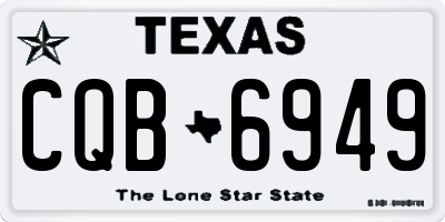 TX license plate CQB6949