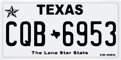 TX license plate CQB6953