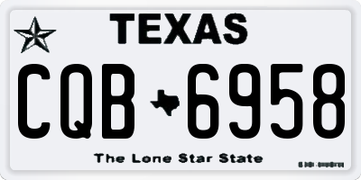 TX license plate CQB6958