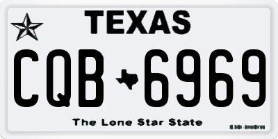 TX license plate CQB6969