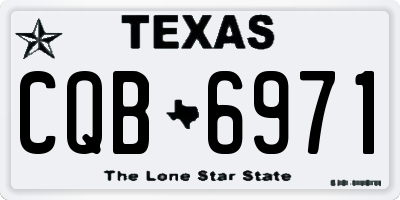 TX license plate CQB6971