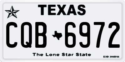 TX license plate CQB6972