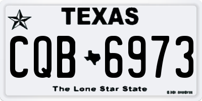 TX license plate CQB6973