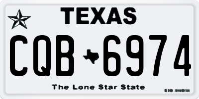 TX license plate CQB6974