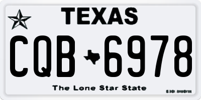 TX license plate CQB6978