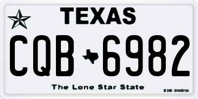 TX license plate CQB6982