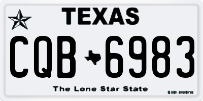 TX license plate CQB6983